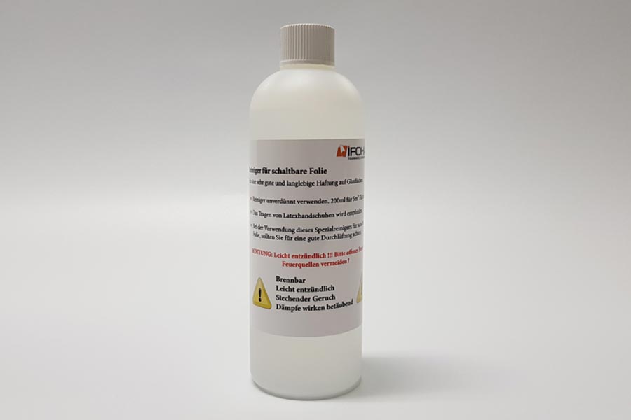 Special cleaner for switchable film / adhesive films 200ml degreasing