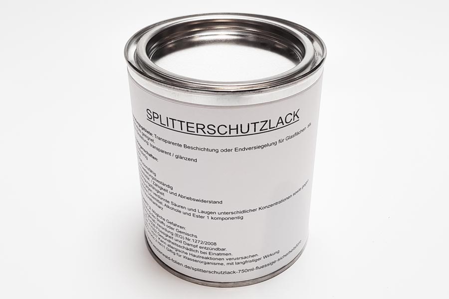 Splitterschutzlack 750ml - flüssige Sicherheitsfolie