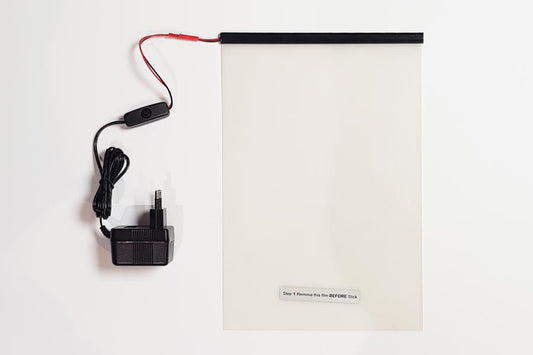 Test sample electrically switchable foil with transformer